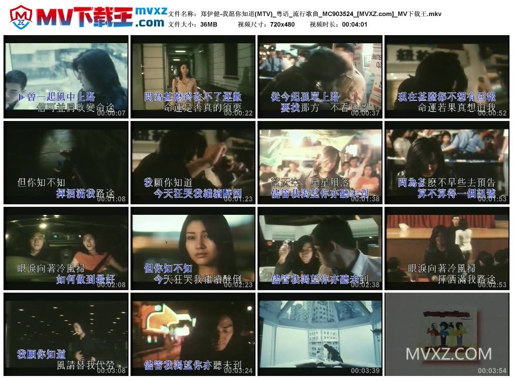 郑伊健-我愿你知道(MTV)_粤语_流行歌曲_MC903524